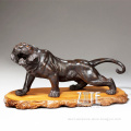 Home decor metal sculpture bronze antique tiger figurine statue